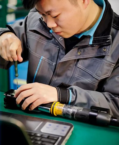 air tool repair technician at Total Air Tool Services depot, Kenilworth